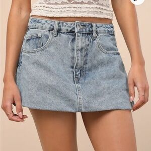 Steve Madden Light Blue Denim Mini Skirt
